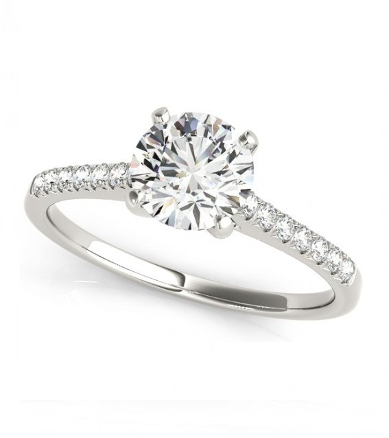 1 carat diamond ring with side stones